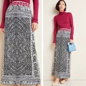 Rare Anthropologie Cecilia Prado Jacquard Bilbao Sweater Maxi Skirt Size Medium